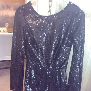 Black sequence dress